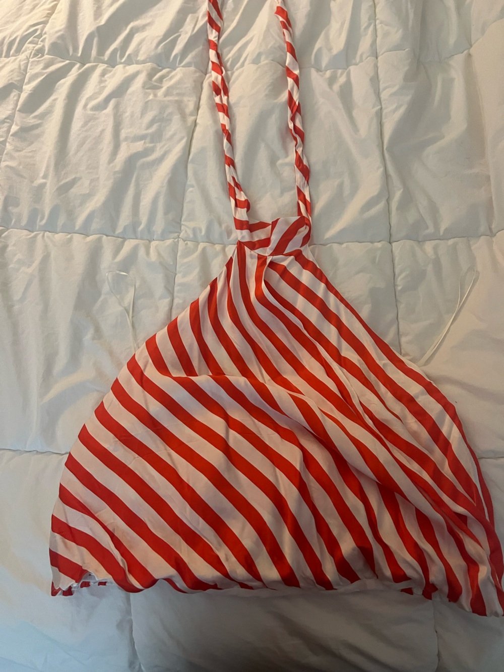 Maeve Red and White Diagonal Halter Chemise